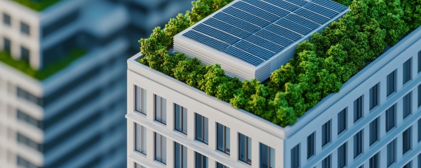 Renewable Energy Eco-Friendly Skyscrapers with Solar Panels