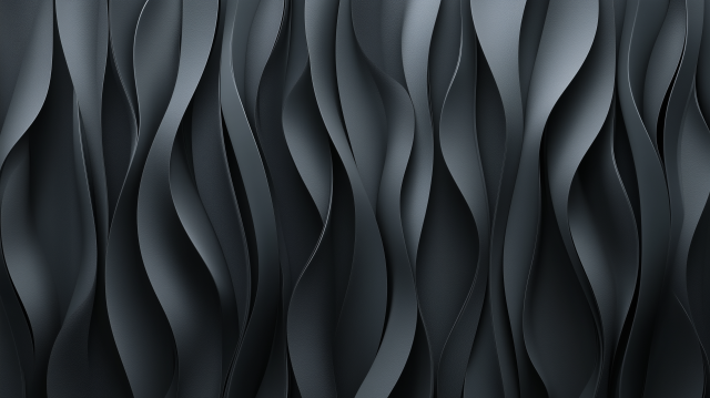 Dark Abstract Flowing 3D Waves