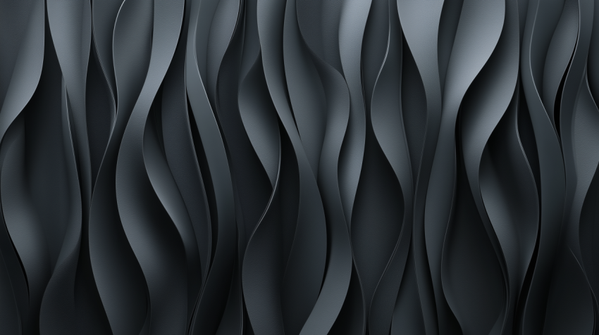 Dark Abstract Flowing 3D Waves