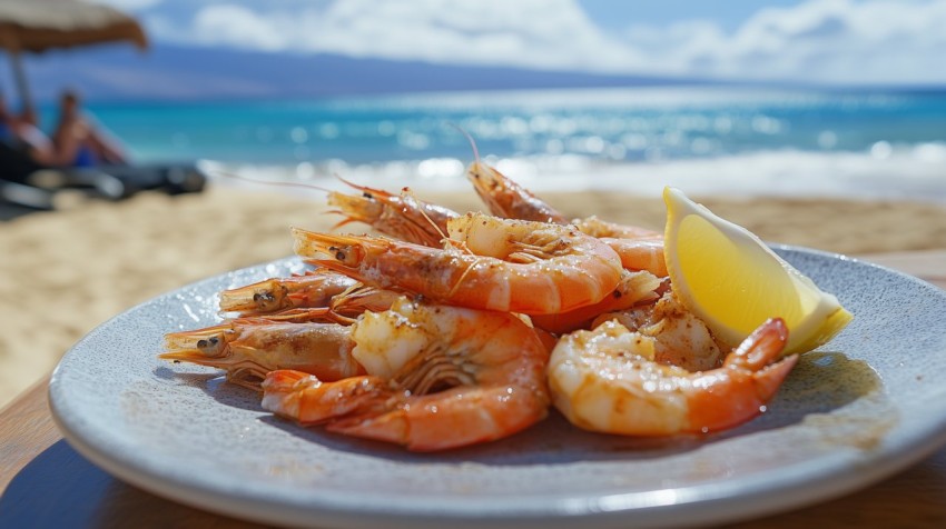 Garlic Shrimp by the Hawaiian Shore