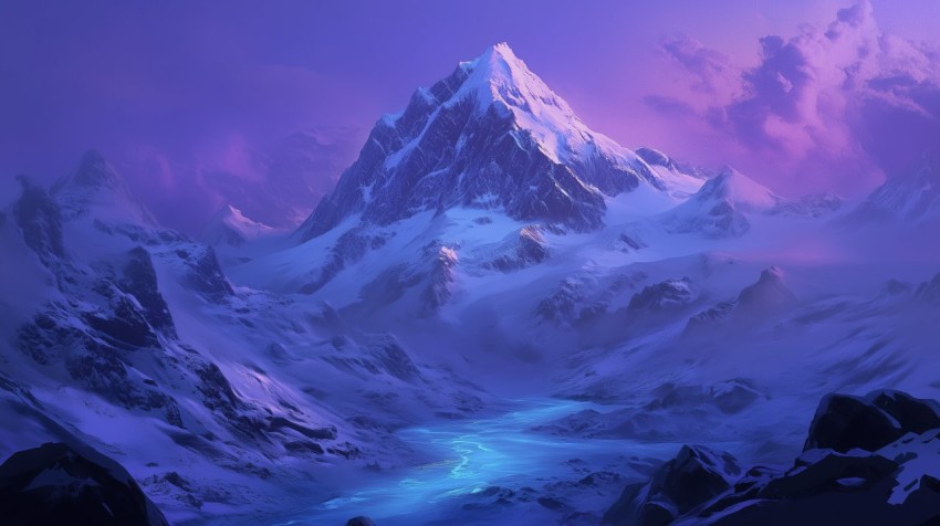 Majestic Mountain Range at Dawn