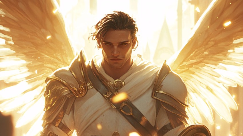 Vain Aasimar Paladin with Radiant Wings