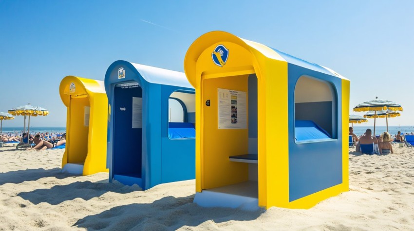 Pop-Up Sunscreen Station for Beach Visitors