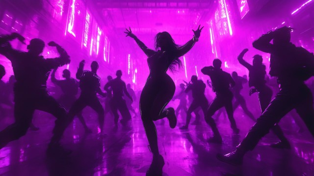 K-Pop Dancer in Cyberpunk Arcane Style