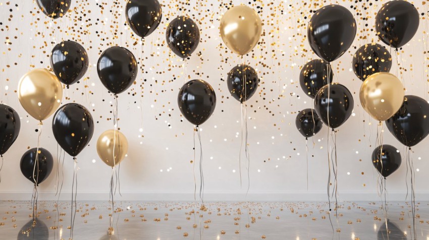 Minimalistic Black and Gold Party Design