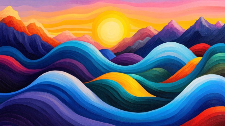 Harmonious Waves of Color