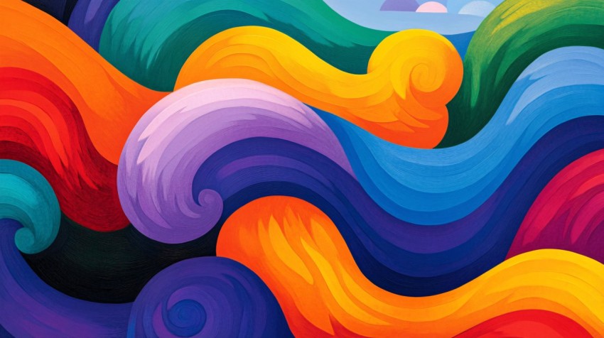 Harmonious Waves in Vibrant Colors