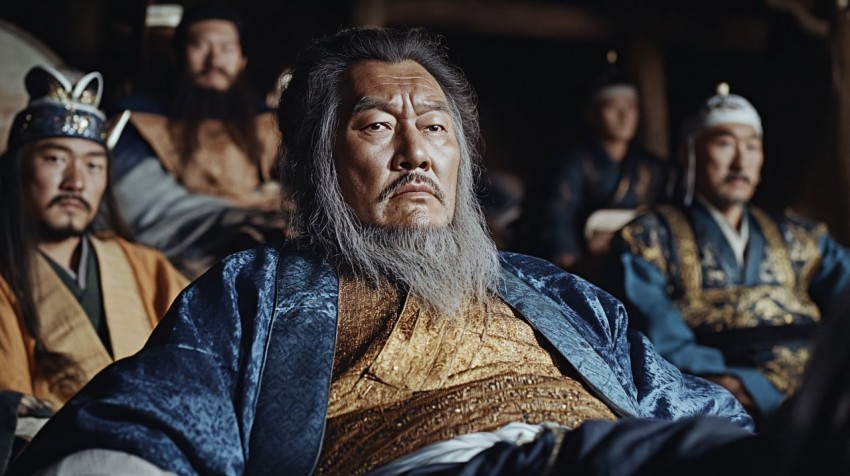 Genghis Khan's Reflective Deathbed Scene