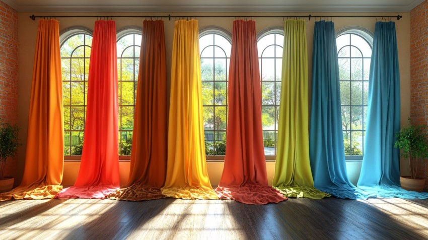 Curtain Color and Texture Samples for Interior Design