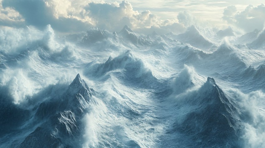 Waves Resembling the Majestic Alps Peaks