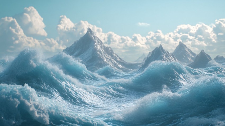 Waves Shaped Like Majestic Alpine Peaks