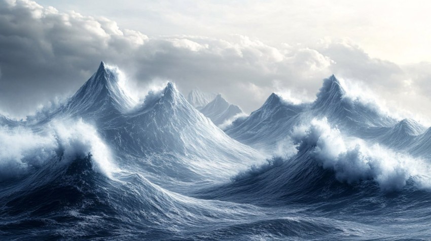 Waves Resembling the Peaks of the Alps