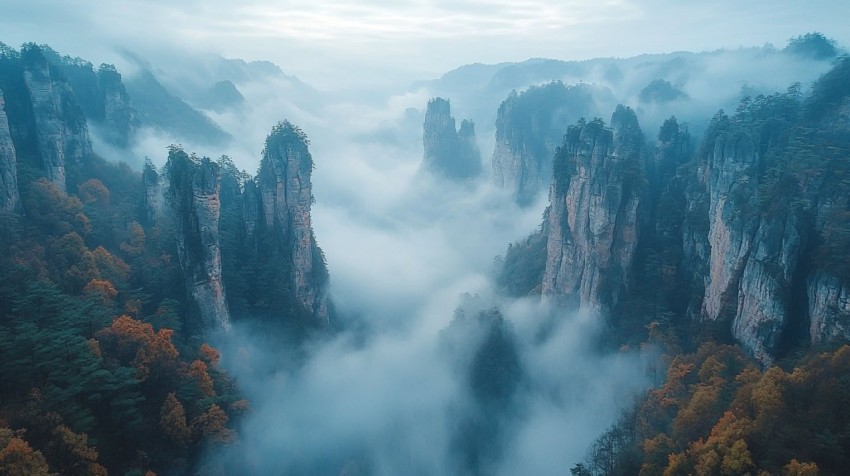 Vibrant Zhangjiajie Landscape in Stunning Detail