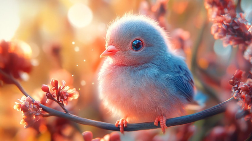 Adorable Baby Pigeon with Sparkling Eyes