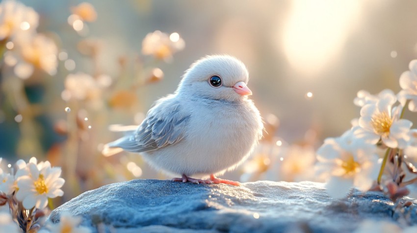 Cute Baby Pigeon with Sparkling Eyes