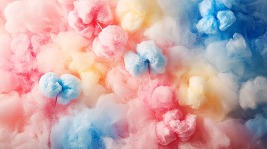 Soft Pastel Cotton Candy Colorful Background