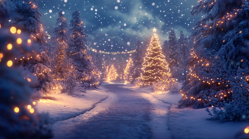 Warm and Festive Christmas Background with Decorations