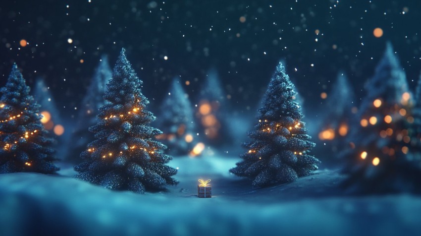 Festive and Cozy Christmas Background with Decorations