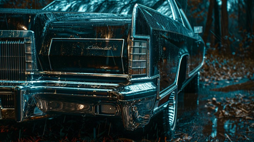 Close-Up Trunk of 1970s Lincoln Continental