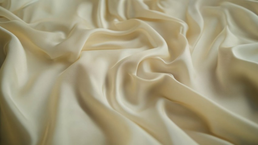 Close-Up of Floating Smooth White Silky Fabric Texture