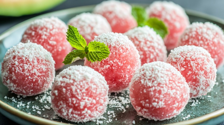 Refreshing Watermelon Balls in Glass Bowl for Summer