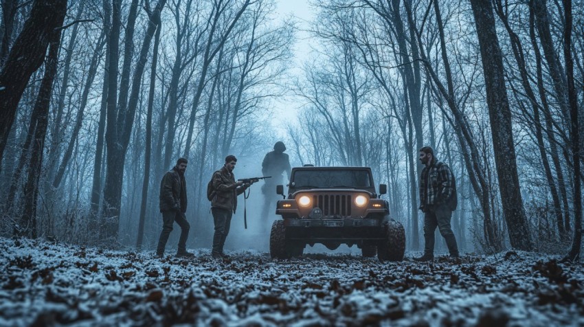 Scary Creature Encounter in Winter Woods
