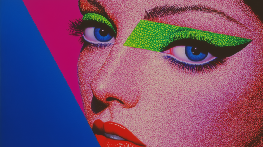 Bold Pop Art Portrait with Vibrant Makeup