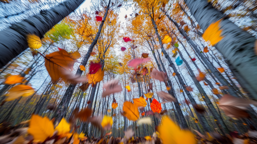 Autumn Leaves in Motion