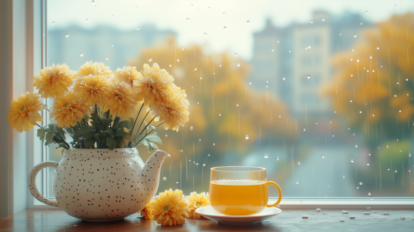 Cozy Rainy Day by the Window