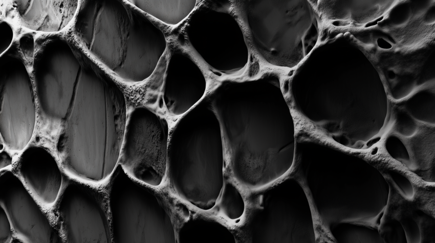 Black and White Organic Mesh Texture Close-Up