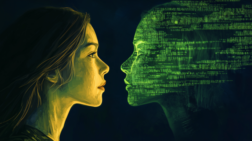 Human Face and Digital Profile Connection