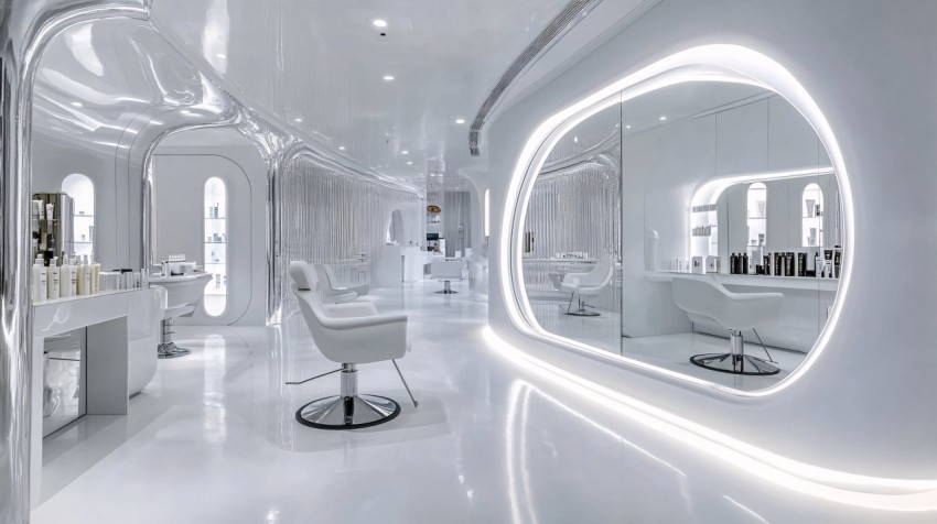 Futuristic Modern Beauty Salon Interior Design