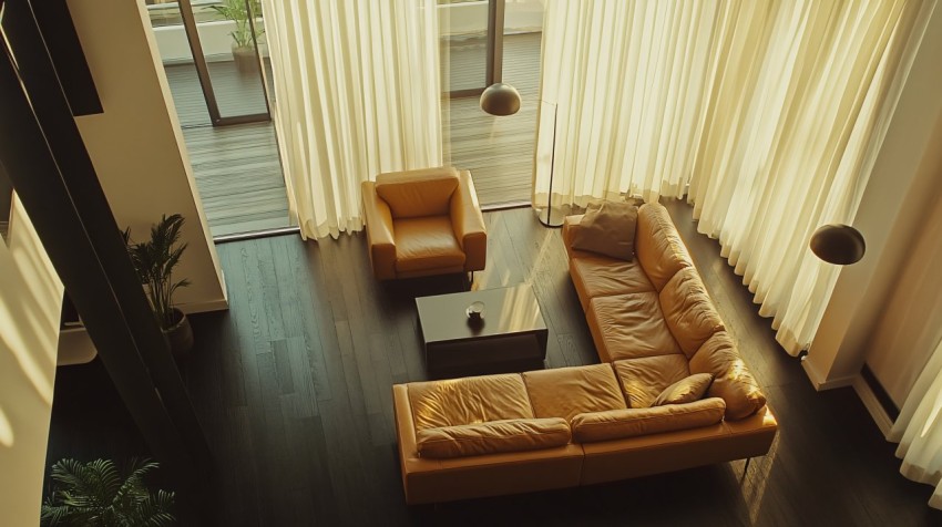 Minimalist Apartment Living Room with Pastel Yellow Tones