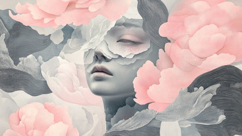 Dreamlike Ukiyo-e Chiaroscuro Art in Pastel Tones