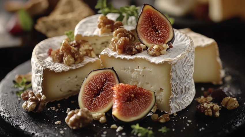 Aged Cheeses Platter with Fig and Walnut Confit