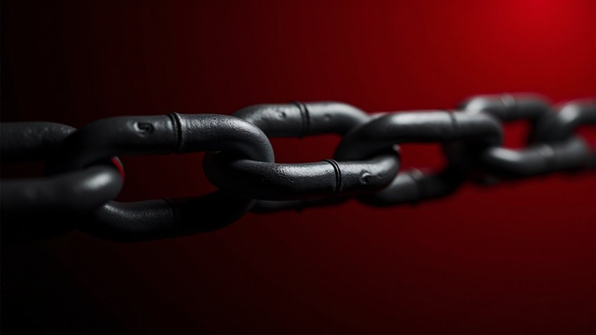 Single Chain Link Symbolizing Strength and Connection