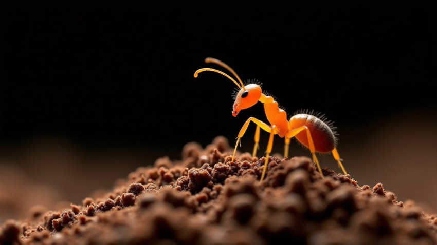 African Termite Soldier on Soil Mound