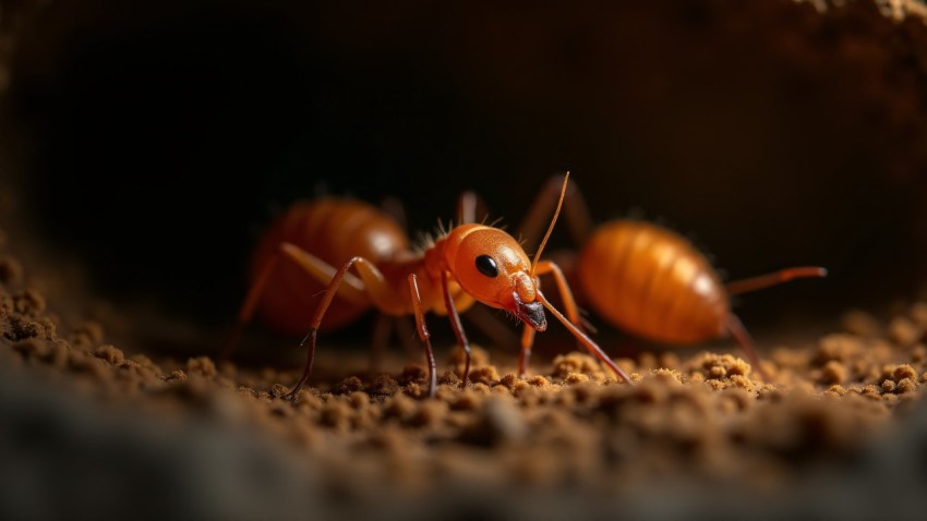 African Termite Queen Resting in Chamber