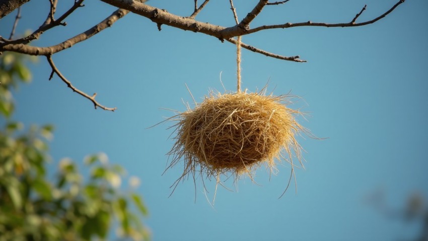 African Weaver Bird Nest Hanging