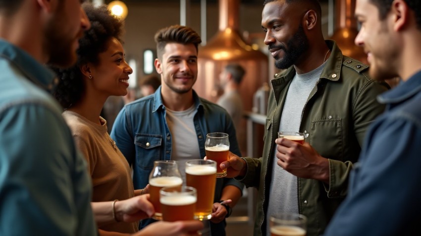 Craft Beer Tasting at a Local Brewery Tour