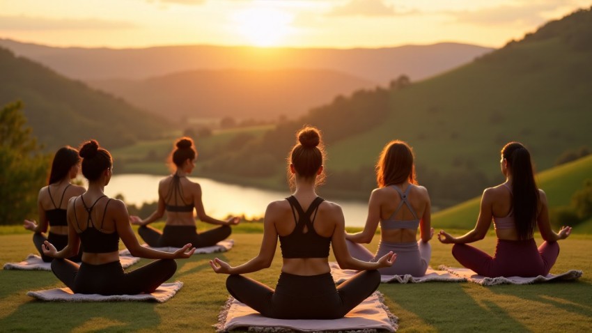 Sunrise Meditation at Wellness Retreat