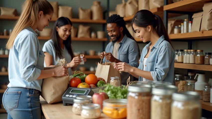 Zero-Waste Shopping in Eco-Friendly Store