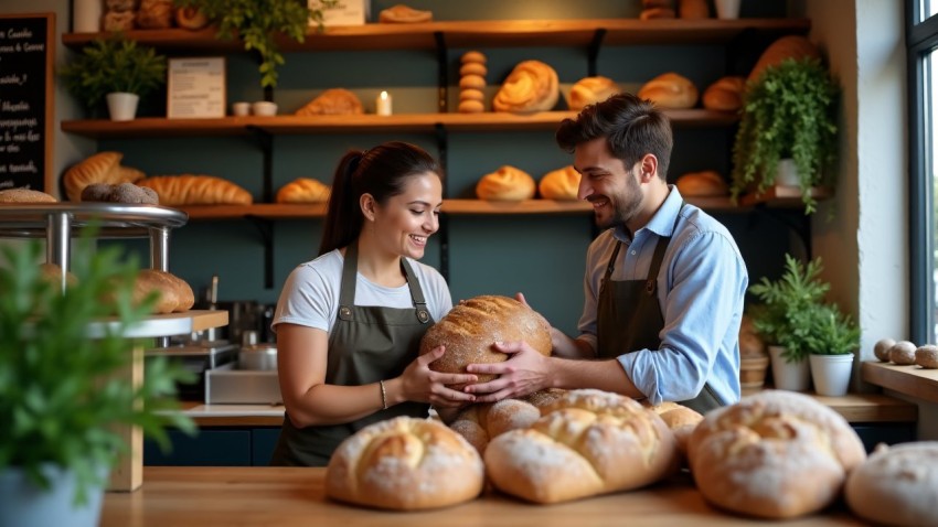 Artisan Bakery in Neighborhood with Fresh Bread and Pastries