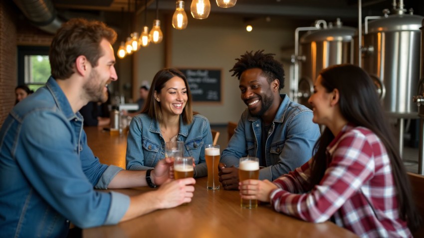 Craft Beer Tasting at Local Brewery with Friends