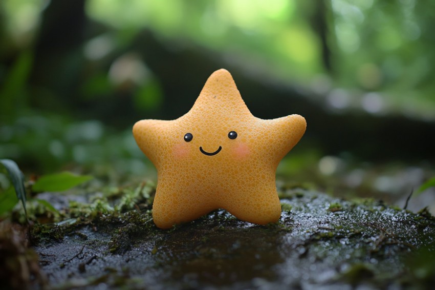 Cute Smiling Star Illustration for Kids Room Decor