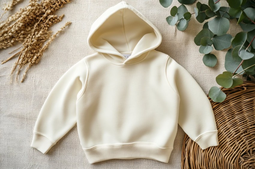 White Toddler Sweatshirt Mockup with Boho Aesthetic