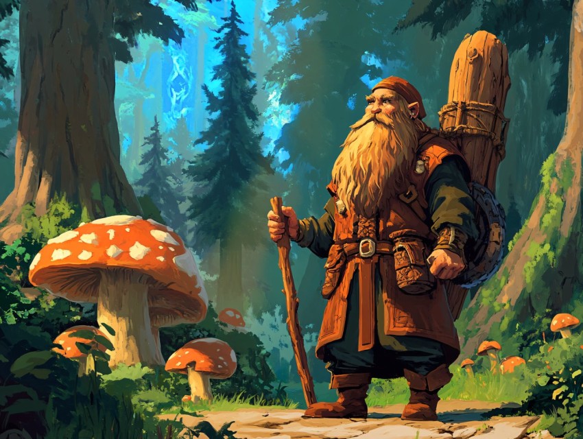 Redwood Bio-Wizard in Enchanted Forest