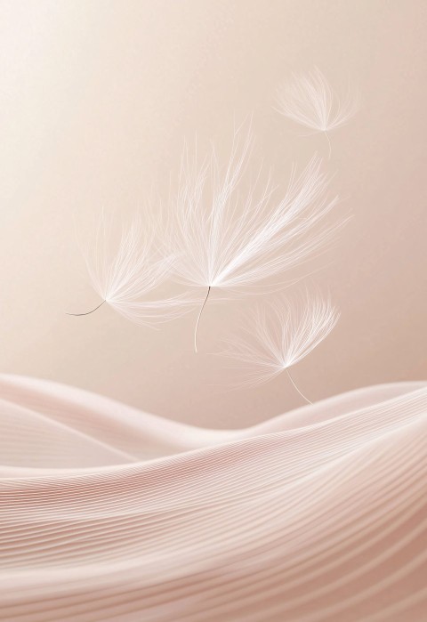 Floating Wispy Seeds with High-End Textured Background