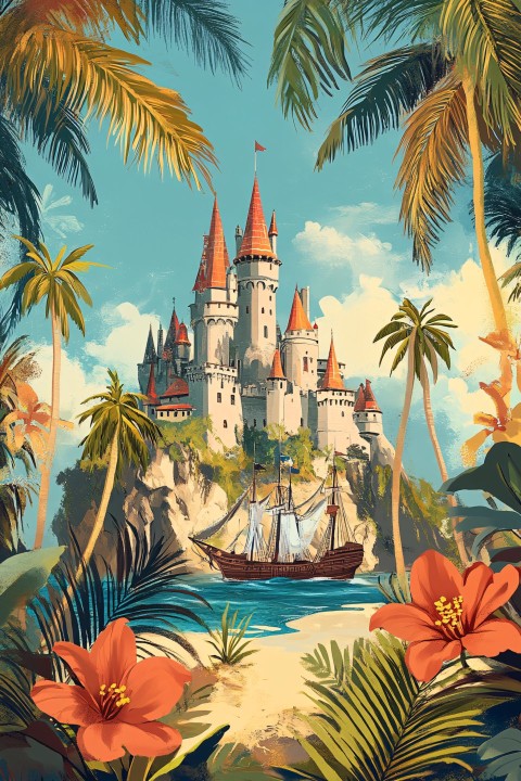 Neverland Vintage Travel Poster Design