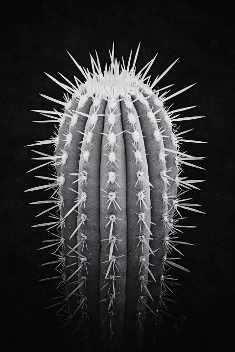 Eldritch Cactus with Iridescent, High-Contrast Details